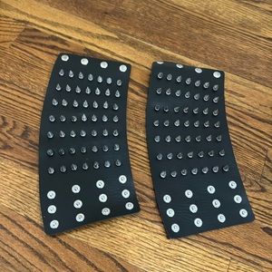 Black spiky bracelets